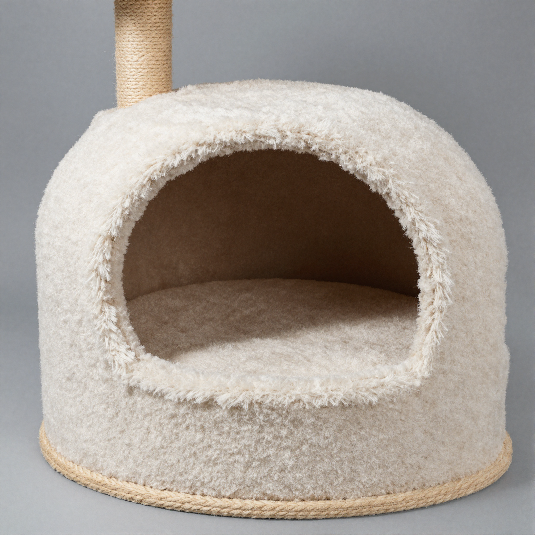 Space-saving cave-style cat tree — supplier hero.