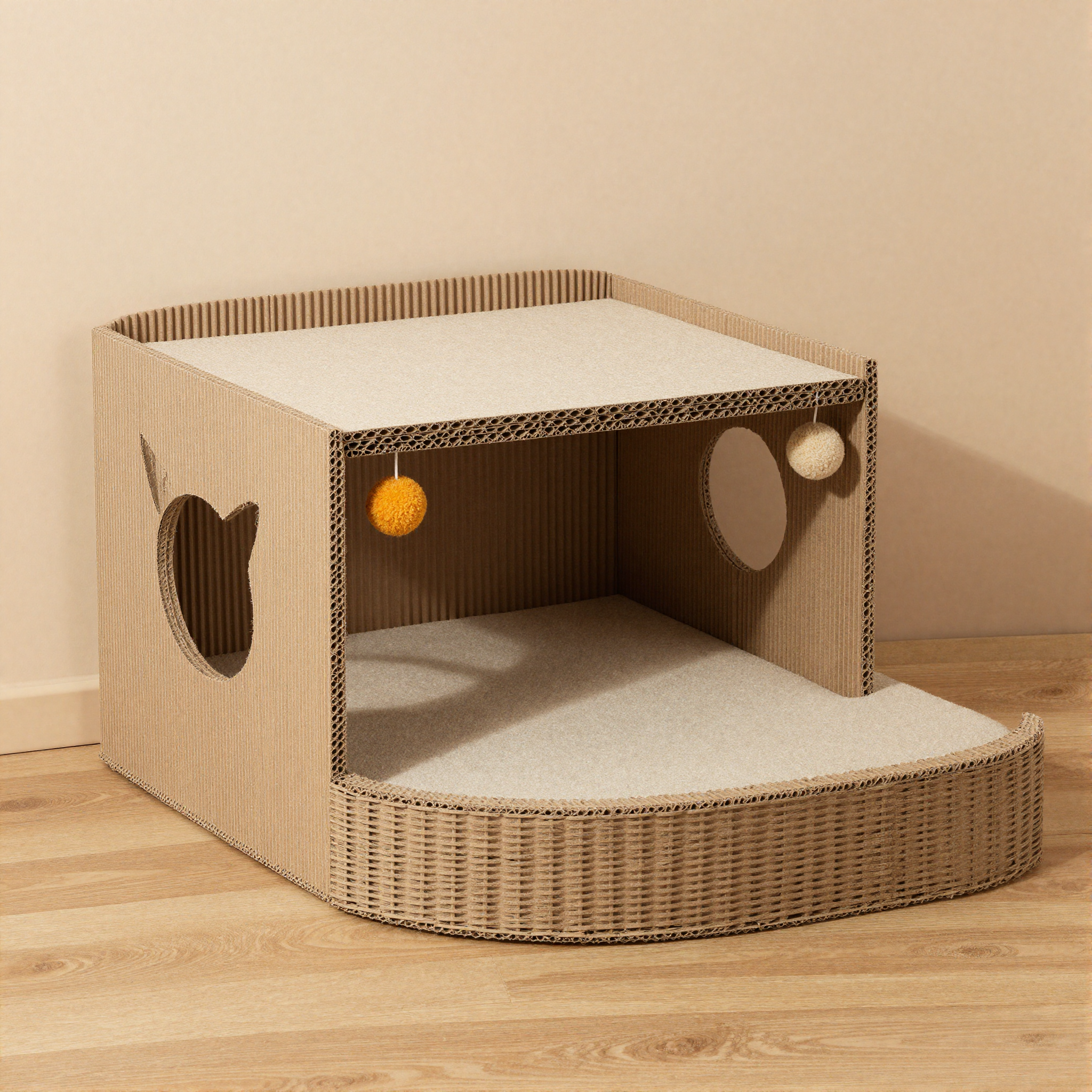 Multi-Style Double-Layer Scratcher House — supplier hero, cropped square.